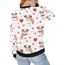 Load image into Gallery viewer, Infinite English Bulldog Love Women&#39;s Sweatshirt-Apparel-Apparel, English Bulldog, Shirt, Sweatshirt-4