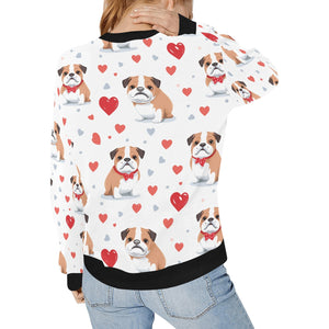 Infinite English Bulldog Love Women's Sweatshirt-Apparel-Apparel, English Bulldog, Shirt, Sweatshirt-4