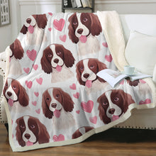 Load image into Gallery viewer, Infinite English Springer Spaniel Love Soft Warm Fleece Blanket-Blanket-Blankets, English Springer Spaniel, Home Decor-Small-1