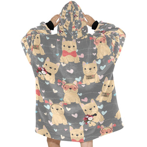 Infinite Fawn French Bulldog Love Blanket Hoodie for Women-Apparel-Apparel, Blankets-14