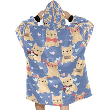 Load image into Gallery viewer, Infinite Fawn French Bulldog Love Blanket Hoodie for Women-Apparel-Apparel, Blankets-6