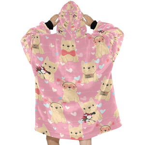 Infinite Fawn French Bulldog Love Blanket Hoodie for Women-Apparel-Apparel, Blankets-5