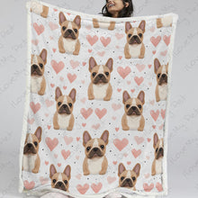 Load image into Gallery viewer, Infinite Fawn French Bulldog Love Soft Warm Fleece Blanket-Blanket-Blankets, French Bulldog, Home Decor-13