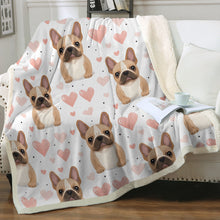 Load image into Gallery viewer, Infinite Fawn French Bulldog Love Soft Warm Fleece Blanket-Blanket-Blankets, French Bulldog, Home Decor-14