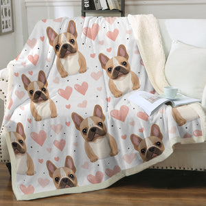 Infinite Fawn French Bulldog Love Soft Warm Fleece Blanket-Blanket-Blankets, French Bulldog, Home Decor-14