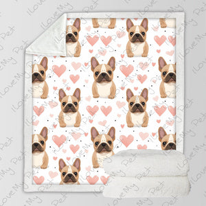 Infinite Fawn French Bulldog Love Soft Warm Fleece Blanket-Blanket-Blankets, French Bulldog, Home Decor-12
