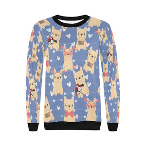 Infinite Fawn French Bulldog Love Women's Sweatshirt-Apparel-Apparel, French Bulldog, Sweatshirt-12