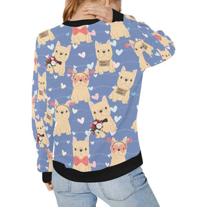 Infinite Fawn French Bulldog Love Women's Sweatshirt-Apparel-Apparel, French Bulldog, Sweatshirt-14