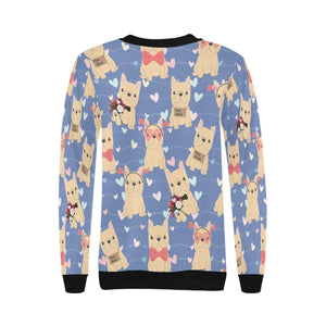 Infinite Fawn French Bulldog Love Women's Sweatshirt-Apparel-Apparel, French Bulldog, Sweatshirt-15