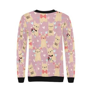 Infinite Fawn French Bulldog Love Women's Sweatshirt-Apparel-Apparel, French Bulldog, Sweatshirt-3