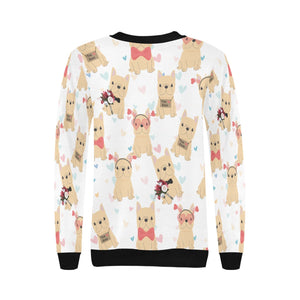 Infinite Fawn French Bulldog Love Women's Sweatshirt-Apparel-Apparel, French Bulldog, Sweatshirt-7