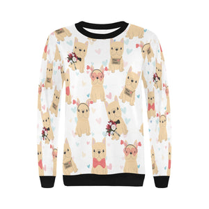 Infinite Fawn French Bulldog Love Women's Sweatshirt-Apparel-Apparel, French Bulldog, Sweatshirt-8