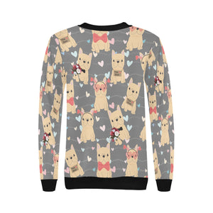 Infinite Fawn French Bulldog Love Women's Sweatshirt-Apparel-Apparel, French Bulldog, Sweatshirt-9