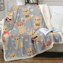 Load image into Gallery viewer, Infinite Fawn Frenchies Love Soft Warm Fleece Blanket - 4 Colors-Blanket-Blankets, French Bulldog, Home Decor-14