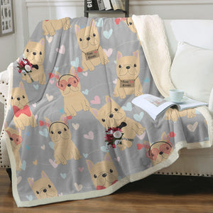 Infinite Fawn Frenchies Love Soft Warm Fleece Blanket - 4 Colors-Blanket-Blankets, French Bulldog, Home Decor-14