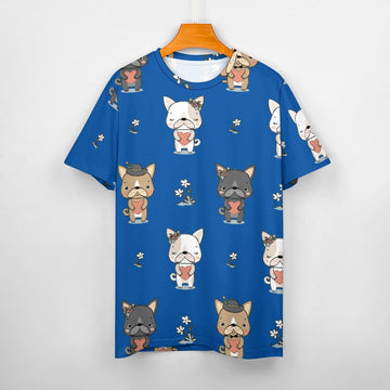Infinite French Bulldog Love All Over Print Women's Cotton T-Shirt - 4 Colors-Apparel-Apparel, French Bulldog, Shirt, T Shirt-5