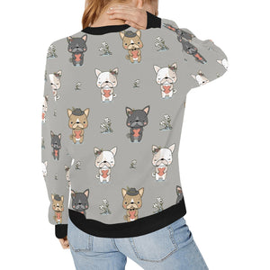 Infinite French Bulldog Love Women's Sweatshirt-Apparel-Apparel, French Bulldog, Sweatshirt-11
