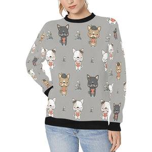 Infinite French Bulldog Love Women's Sweatshirt-Apparel-Apparel, French Bulldog, Sweatshirt-DarkGray-XS-12