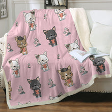 Load image into Gallery viewer, Infinite French Bulldogs Love Soft Warm Fleece Blanket - 4 Colors-Blanket-Blankets, French Bulldog, Home Decor-14