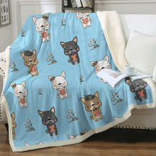 Load image into Gallery viewer, Infinite French Bulldogs Love Soft Warm Fleece Blanket - 4 Colors-Blanket-Blankets, French Bulldog, Home Decor-15