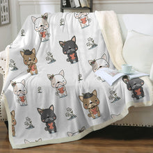 Load image into Gallery viewer, Infinite French Bulldogs Love Soft Warm Fleece Blanket - 4 Colors-Blanket-Blankets, French Bulldog, Home Decor-16