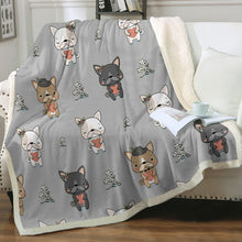 Load image into Gallery viewer, Infinite French Bulldogs Love Soft Warm Fleece Blanket - 4 Colors-Blanket-Blankets, French Bulldog, Home Decor-17