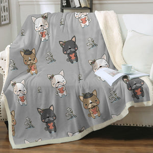 Infinite French Bulldogs Love Soft Warm Fleece Blanket - 4 Colors-Blanket-Blankets, French Bulldog, Home Decor-17