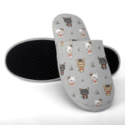Infinite Frenchie Love Women's Cotton Mop Slippers-Accessories, Dog Mom Gifts, French Bulldog, Slippers-20