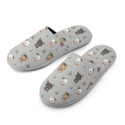 Infinite Frenchie Love Women's Cotton Mop Slippers-Accessories, Dog Mom Gifts, French Bulldog, Slippers-9