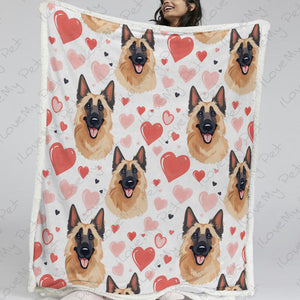 Infinite German Shepherd Love Soft Warm Fleece Blanket-Blanket-Blankets, German Shepherd, Home Decor-13