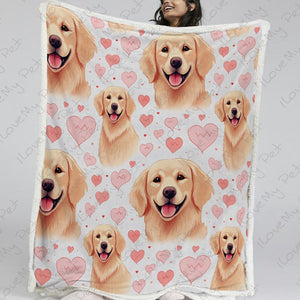 Infinite Golden Retriever Love Soft Warm Fleece Blanket-Blanket-Blankets, Golden Retriever, Home Decor-2