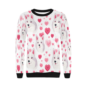 Infinite Husky Love women's sweartshirt-Apparel, Siberian Husky, Sweatshirt-3