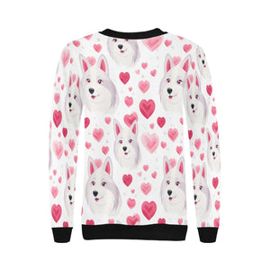 Infinite Husky Love women's sweartshirt-Apparel, Siberian Husky, Sweatshirt-2