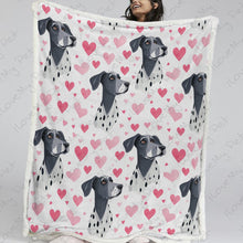 Load image into Gallery viewer, Infinite Great Dane Love Soft Warm Fleece Blanket-Blanket-Blankets, Great Dane, Home Decor-13