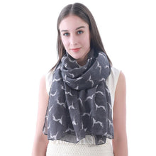 Load image into Gallery viewer, Infinite Greyhound Love Womens Scarves-Accessories-Accessories, Dogs, Greyhound, Scarf, Whippet-Dark Grey-1