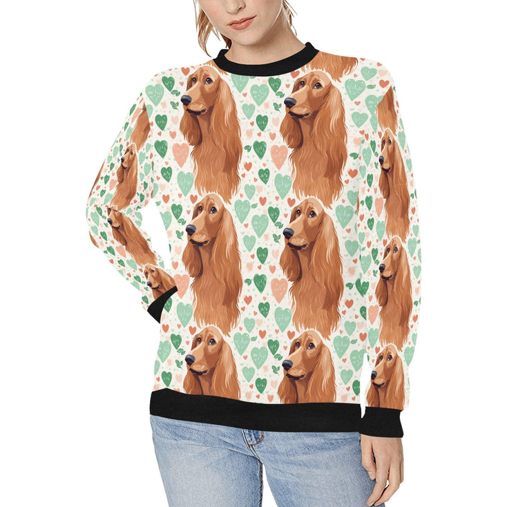 Infinite Irish Setter Love women's sweartshirt-Apparel, Sweatshirt-White-XS-1