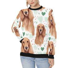 Load image into Gallery viewer, Infinite Irish Setter Love women&#39;s sweartshirt-Apparel, Sweatshirt-White-XS-1