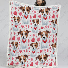 Load image into Gallery viewer, Infinite Jack Russell Terrier Love Soft Warm Fleece Blanket-Blanket-Blankets, Home Decor, Jack Russell Terrier-13