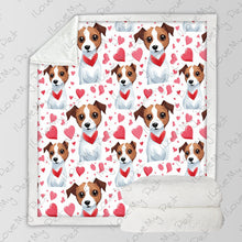 Load image into Gallery viewer, Infinite Jack Russell Terrier Love Soft Warm Fleece Blanket-Blanket-Blankets, Home Decor, Jack Russell Terrier-3