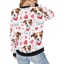 Load image into Gallery viewer, Infinite Jack Russell Terrier Love women&#39;s sweartshirt-Apparel, Jack Russell Terrier, Sweatshirt-2