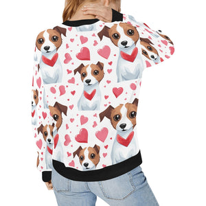 Infinite Jack Russell Terrier Love women's sweartshirt-Apparel, Jack Russell Terrier, Sweatshirt-2