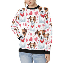 Load image into Gallery viewer, Infinite Jack Russell Terrier Love women&#39;s sweartshirt-Apparel, Jack Russell Terrier, Sweatshirt-White-XS-1