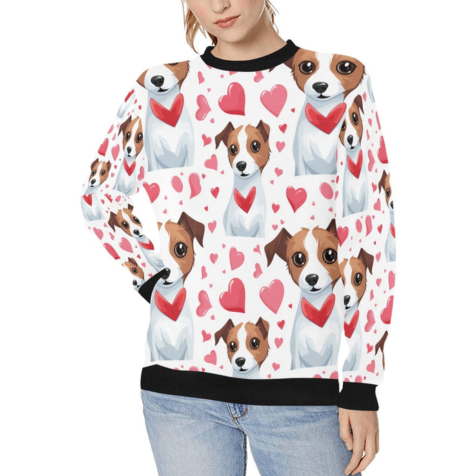 Infinite Jack Russell Terrier Love women's sweartshirt-Apparel, Jack Russell Terrier, Sweatshirt-White-XS-1