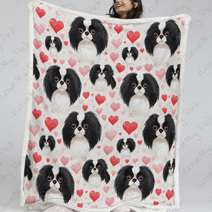 Infinite Japanese Chin Love Soft Warm Fleece Blanket-Blanket-Blankets, Home Decor, Japanese Chin-13