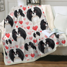 Load image into Gallery viewer, Infinite Japanese Chin Love Soft Warm Fleece Blanket-Blanket-Blankets, Home Decor, Japanese Chin-14