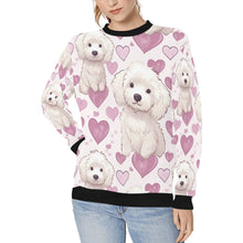 Load image into Gallery viewer, Infinite Labradoodle Love women&#39;s sweartshirt-Apparel, Labradoodle, Sweatshirt-White-XS-1