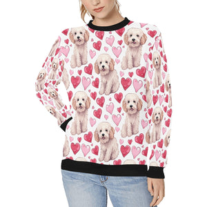 Infinite Labradoodle Love women's sweartshirt-Apparel, Labradoodle, Sweatshirt-White-XS-1