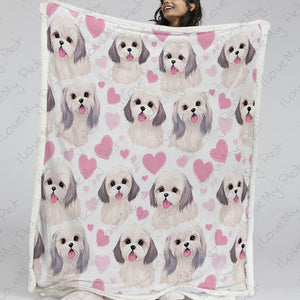 Infinite Lhasa Apso Love Soft Warm Fleece Blanket-Blanket-Blankets, Home Decor, Lhasa Apso-13