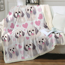 Load image into Gallery viewer, Infinite Lhasa Apso Love Soft Warm Fleece Blanket-Blanket-Blankets, Home Decor, Lhasa Apso-14