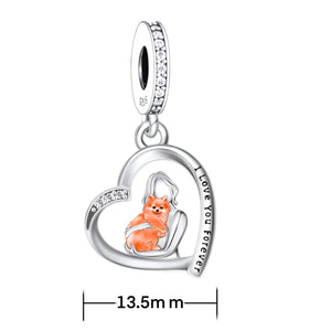 Infinite Pomeranian Love Silver Charm Pendant-Dog Themed Jewellery-Jewellery, Pendant, Pomeranian-2